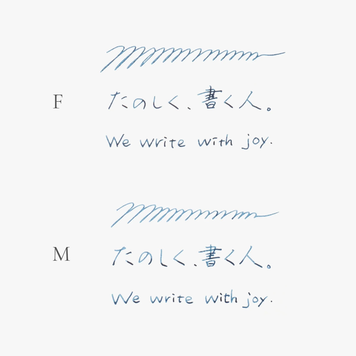 Kakimori Matte Black Fountain Pen Fine and Medium Nib Writing Samples