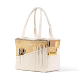 Soolla Studio Artist Bag Driftwood Front view Loaded with Stationery