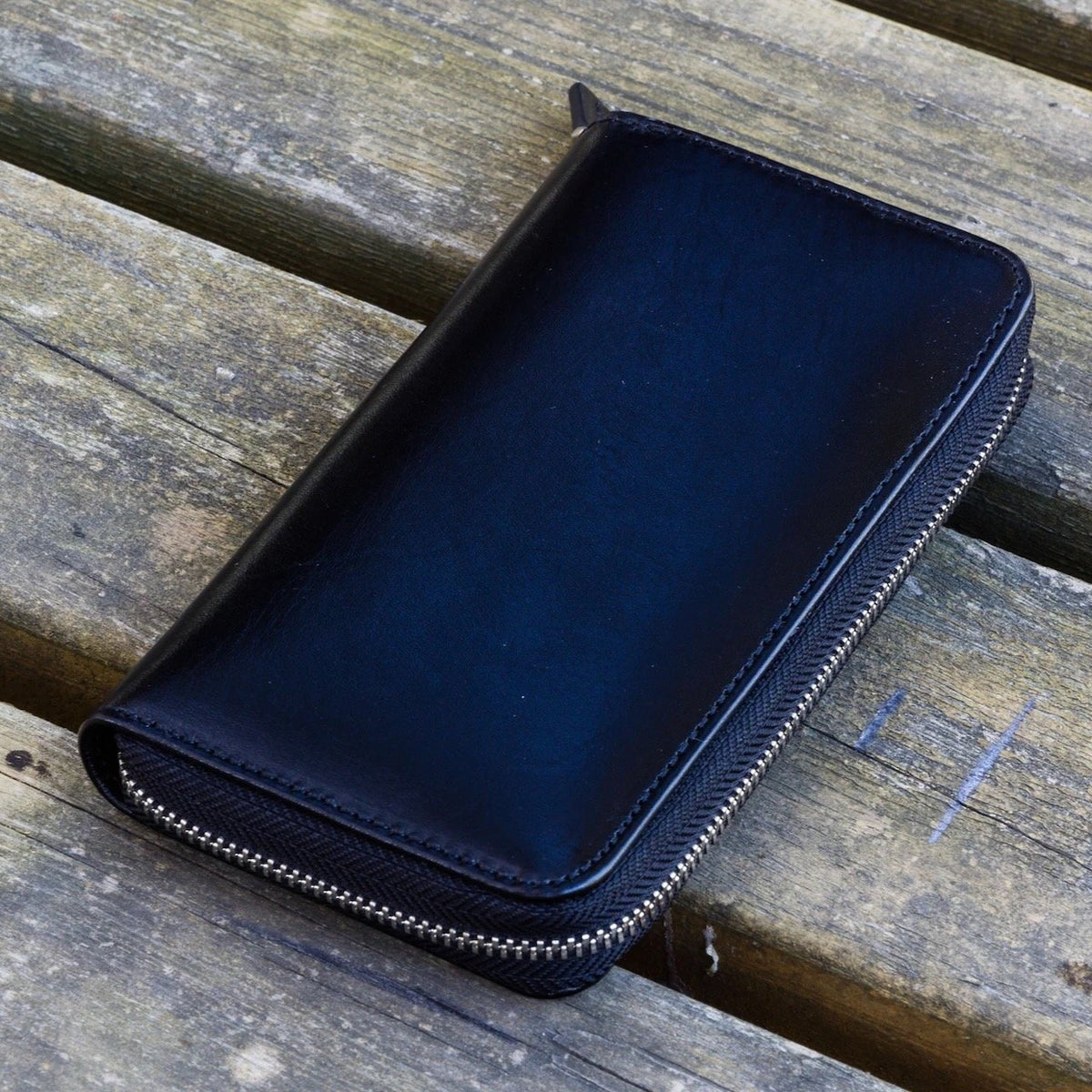 Galen Leather Zippered 3-Slot Pen Case
