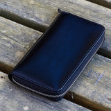 Galen Leather Zippered 3-Slot Pen Case