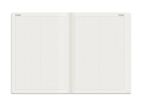 Interior of Wonderland222 B6 Notebook Index pages with grid layout.