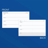 Notsu "Weekly Plan" Notecards (Horizontal 3" x 5" layout)