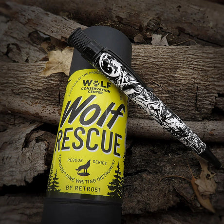 Retro 51 Tornado Rollerball Pens Rescue Series Pens Wolf Rescue Packaging