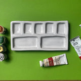 Busy Hand Studio Ceramic Paint and Ink Mixing Palettes 7 Panel with two large trays
