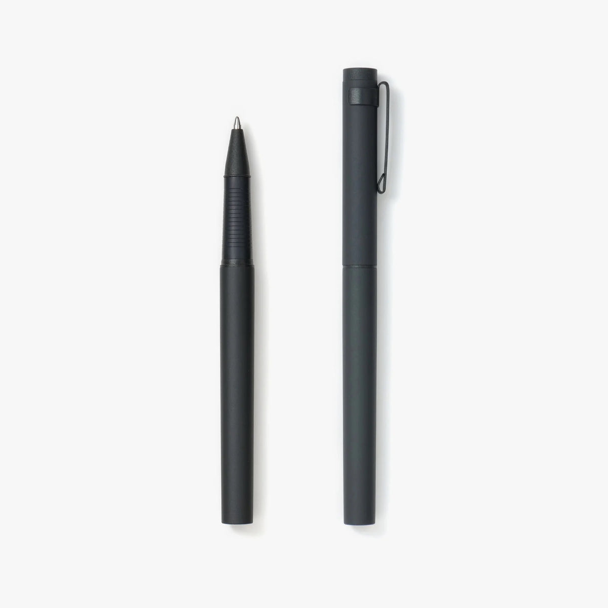 Kakimori Matte Black Aluminum Ballpoint Pen Uncapped