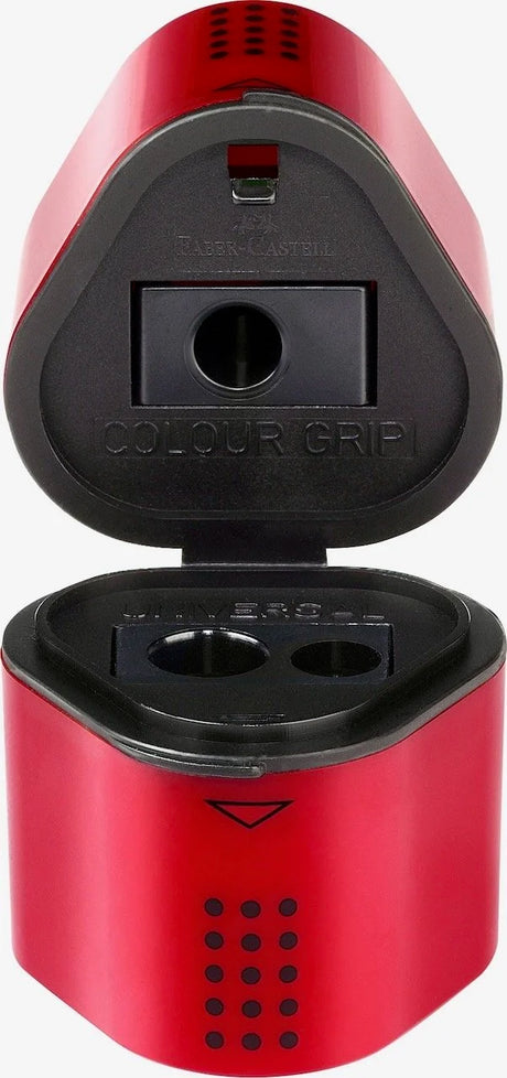 Faber-Castell Grip Trio Pencil Sharpener Red