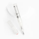 Clear TWSBI Go Fountain Pen on White Background 