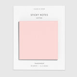 A pack of pink Cloth & Paper sticky notes on a white backing card. 