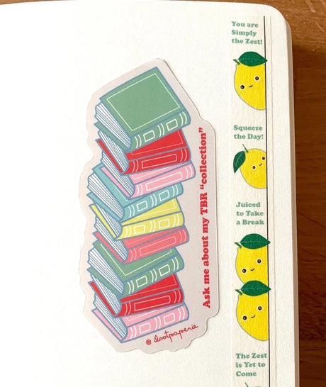 "Ask Me About My TBR Collection" Sticker (2 Color Options)