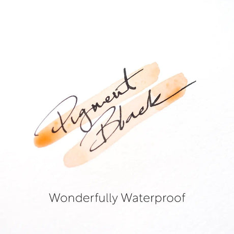 Tom's Studio Fountain Pen Ink Pigment Black Demonstration of Water Resistance
