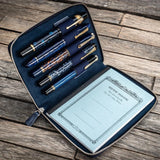 Galen Leather Zippered 5-Slot Pen Case