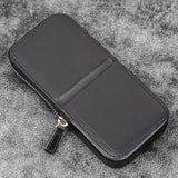 Galen Leather Magnum Opus 3-Slot Pen Case with Removable Tray (Zipper)