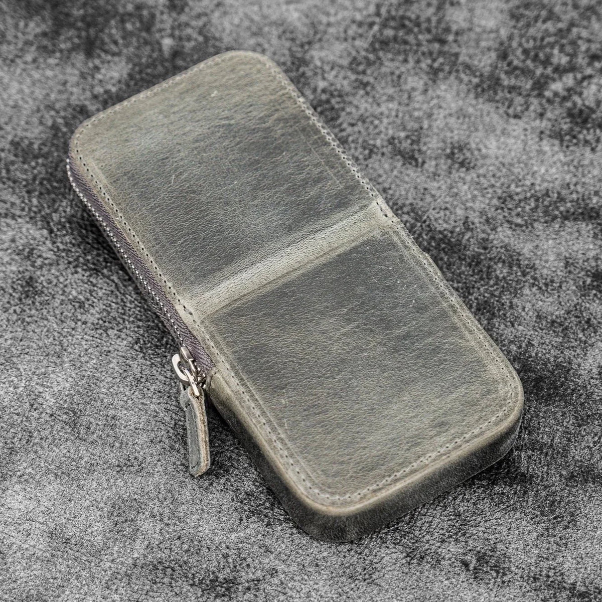 Galen Leather Magnum Opus 3-Slot Pen Case with Removable Tray (Zipper)