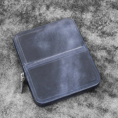 Galen Leather Magnum Opus 6-Slot Pen Case with Removable Tray (Zipper)