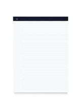 Appointed Legal Pad with lined white paper and bound with Oxford Blue bookcloth.