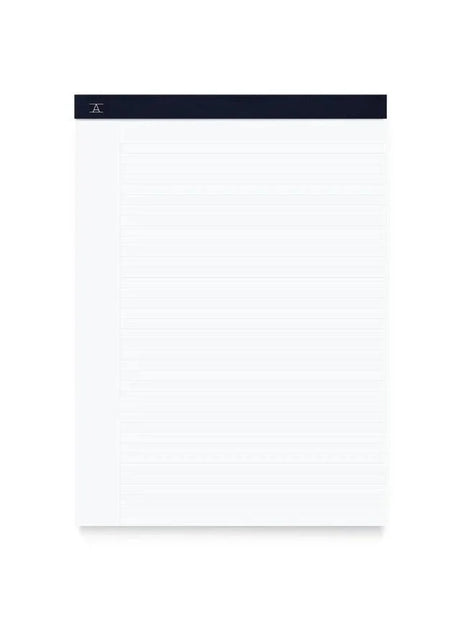 Appointed Legal Pad with lined white paper and bound with Oxford Blue bookcloth.