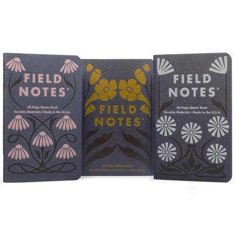 Field Notes Fall Flowers Three-Pack