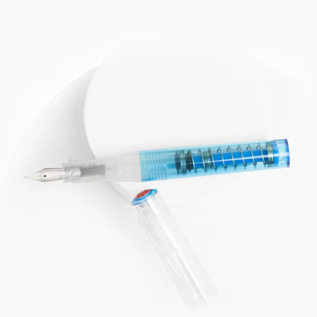Blue TWSBI Go Fountain Pen on White Background