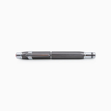 Gunmetal Grey TWSBI Precision Fountain Pen Capped on a white background