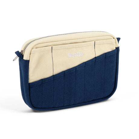 Soolla Studio Pouch in Marina Colorway showing front view empty with no tools