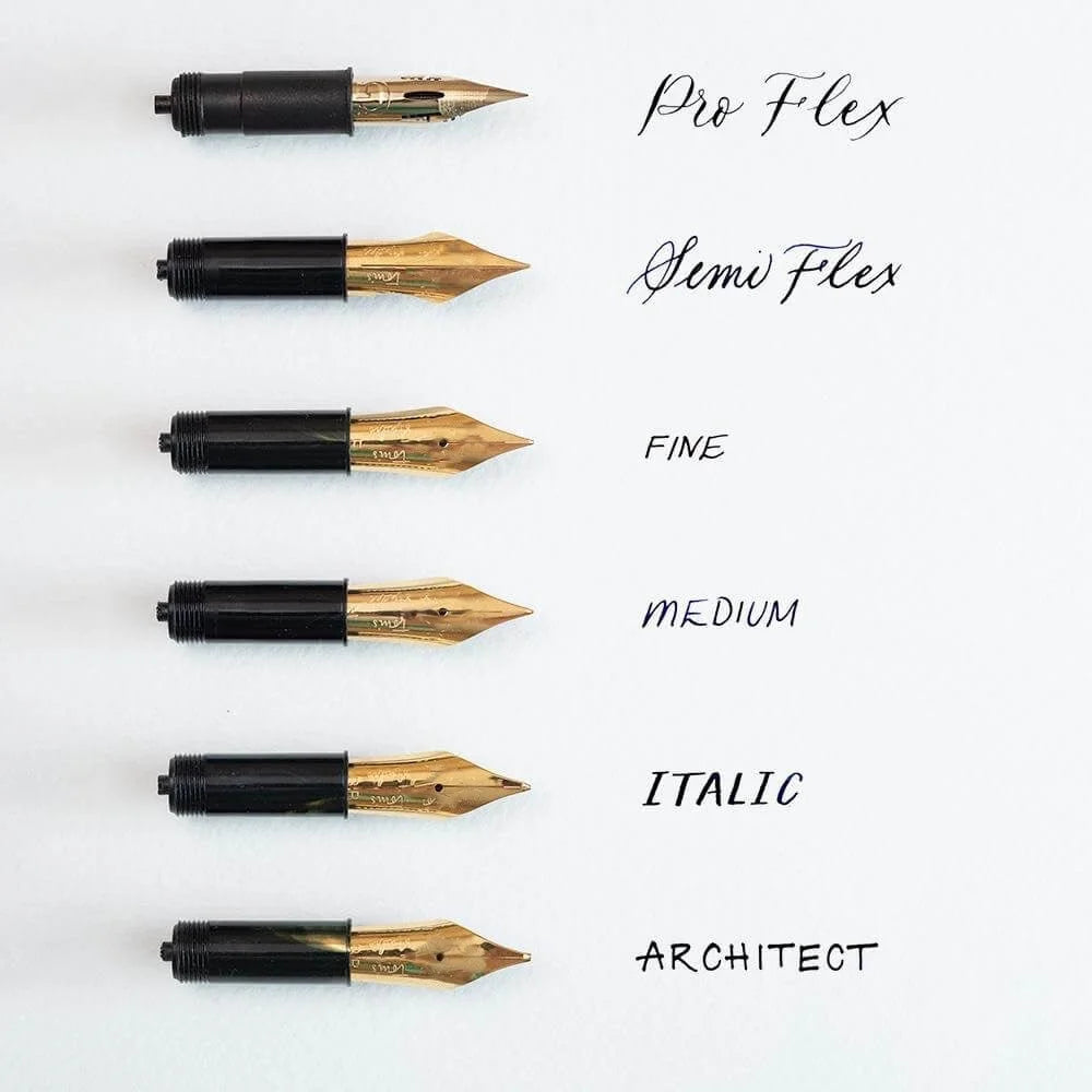 Tom's Studio Specialty Nibs with Writing Samples
