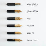 Tom's Studio Specialty Nibs with Writing Samples