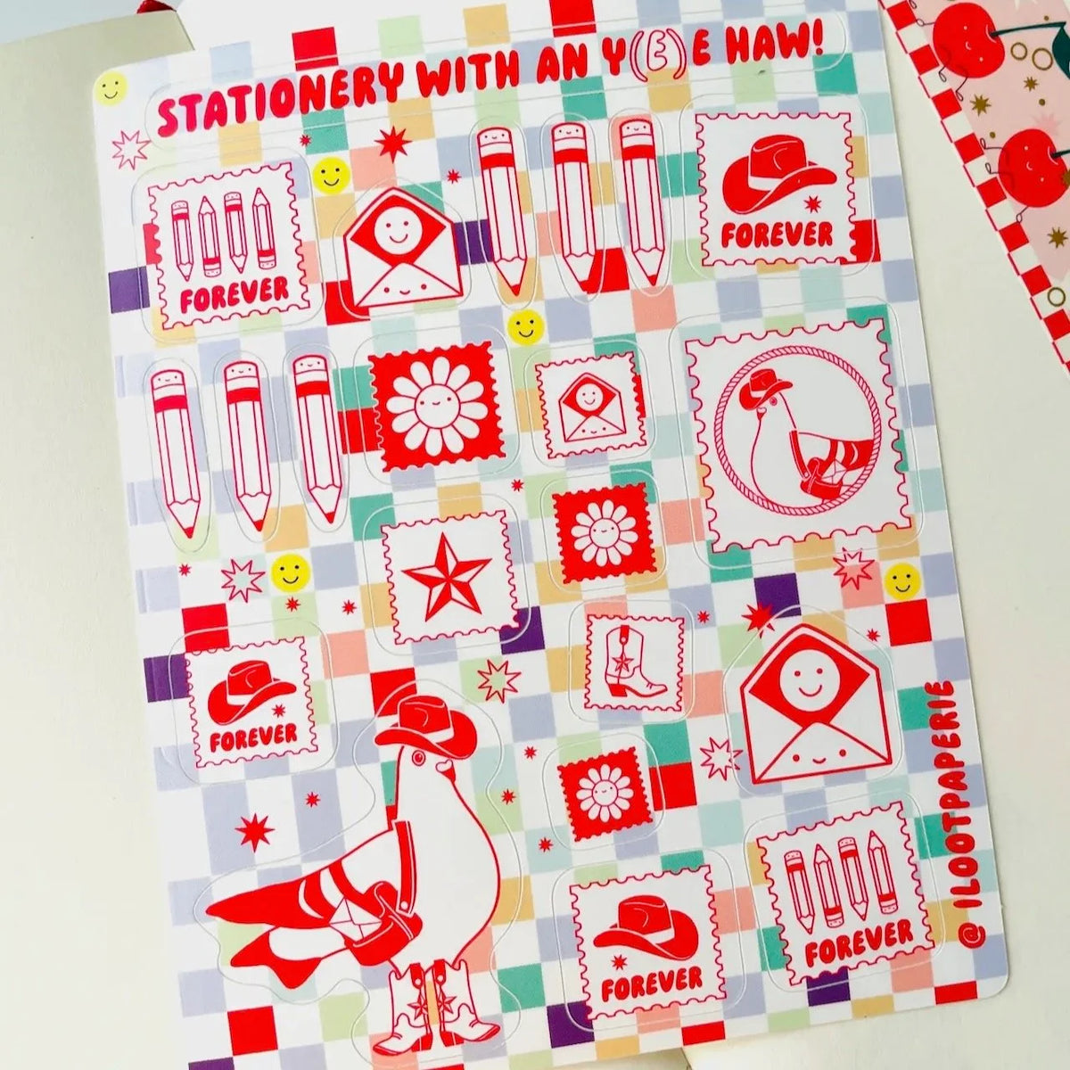 Stationery with a Y(E)e Haw Vinyl Sticker Sheet
