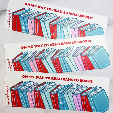 On My Way to Read Banned Books Bumper Sticker!