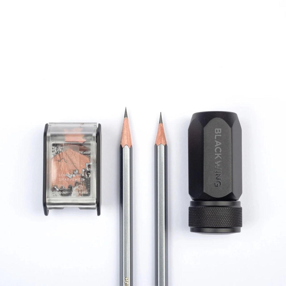 Blackwing Two-Step Sharpener compared with one-step sharpener pencil points