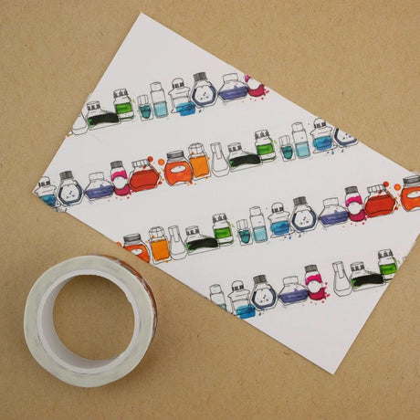 "Inky Dreams" Ink Bottle Washi Tape (Well-Appointed Desk)