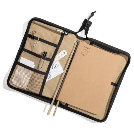 Lochby Field Folio A5 Charcoal Tan Open 2