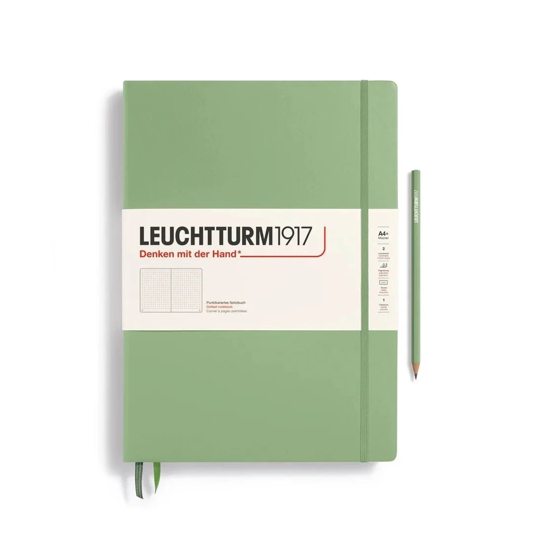 Leuchtturm 1917 A4 Master Hardcover Notebook Sage Dot