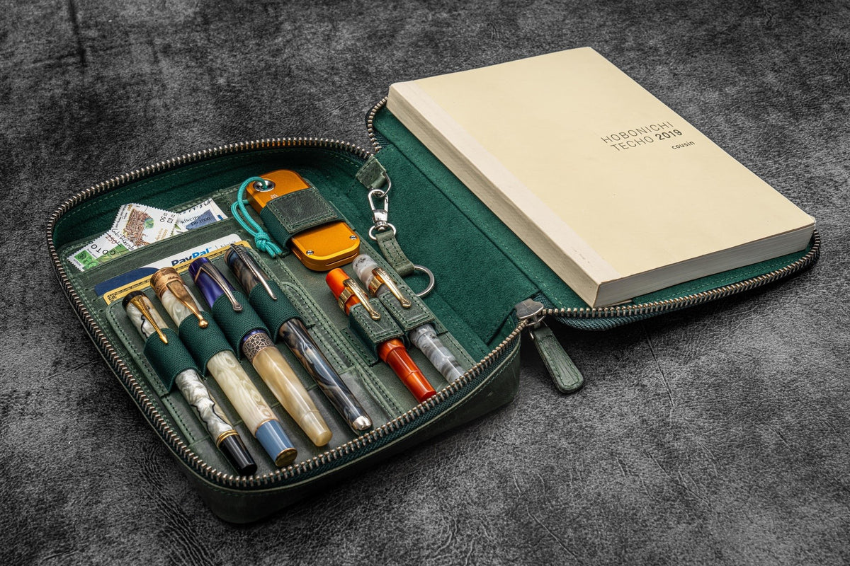Galen Leather Zippered A5 Folios