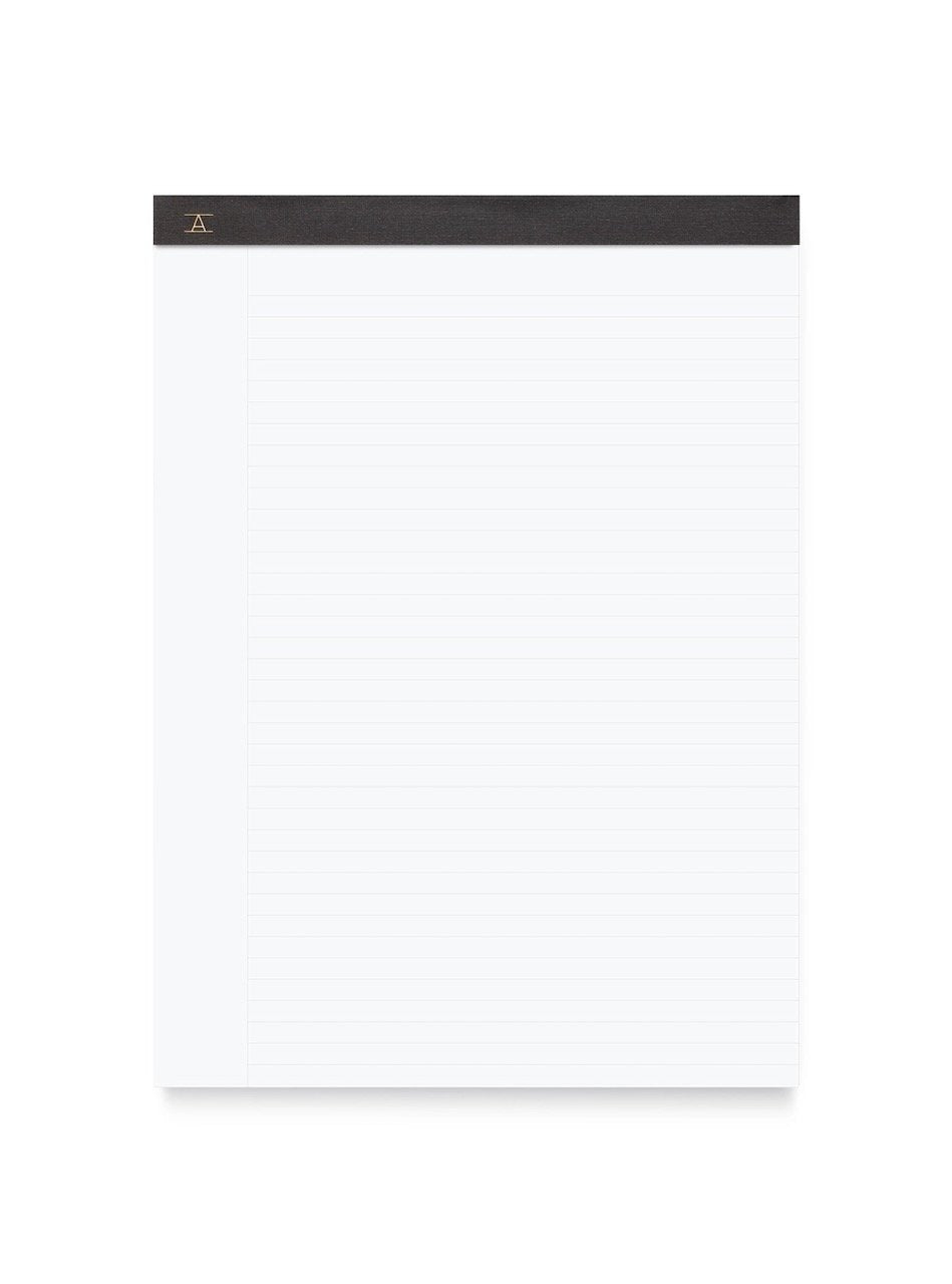 Appointed Legal Pad with lined white paper and bound with Charcoal Gray bookcloth.