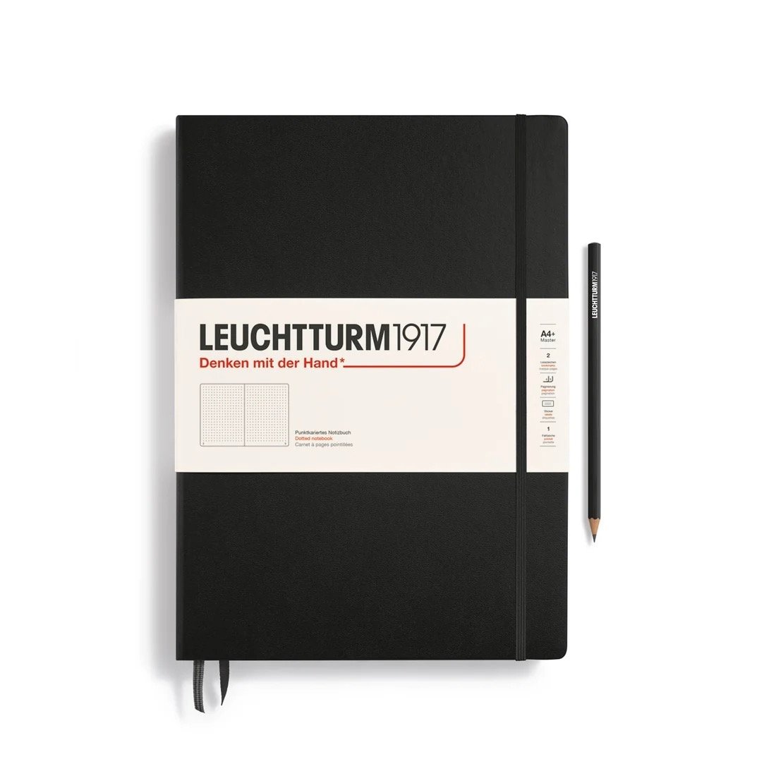 Leuchtturm 1917 A4 Master Hardcover Notebook Black Dot