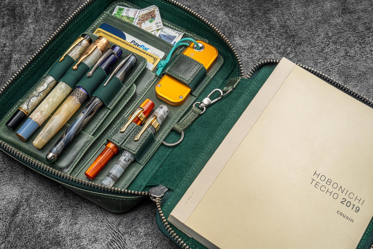 Galen Leather Zippered A5 Folios