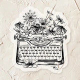 Belle & Union Vinyl Stickers Typewriter with Flowers