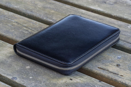 Galen Leather Zippered 5-Slot Pen Case
