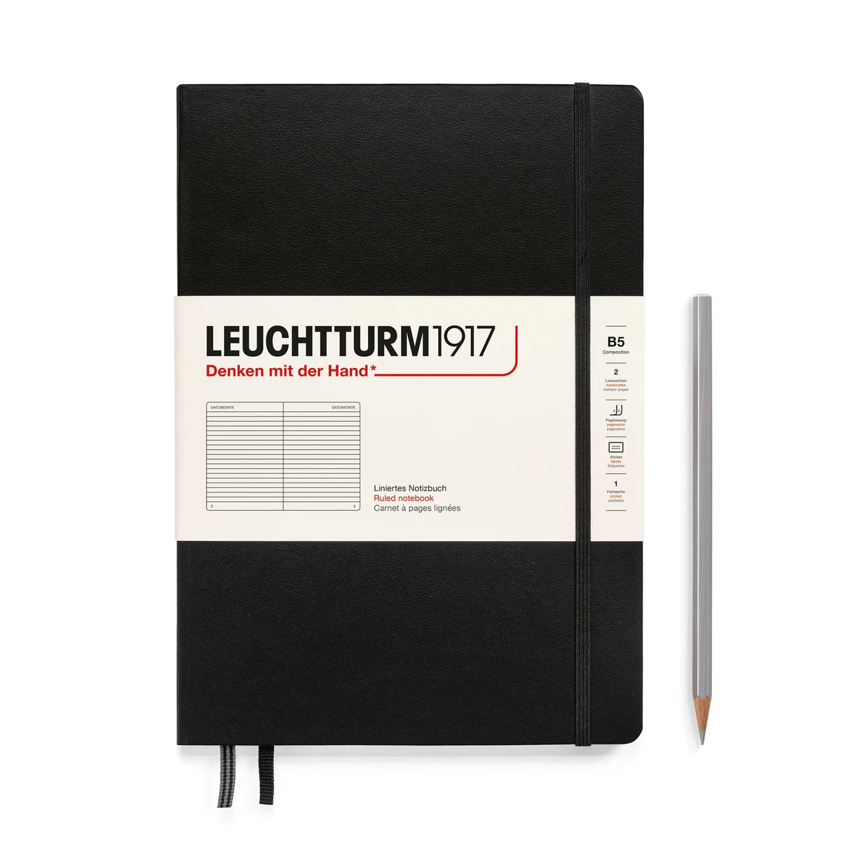 Leuchtturm 1917 Soft Lined Black B5