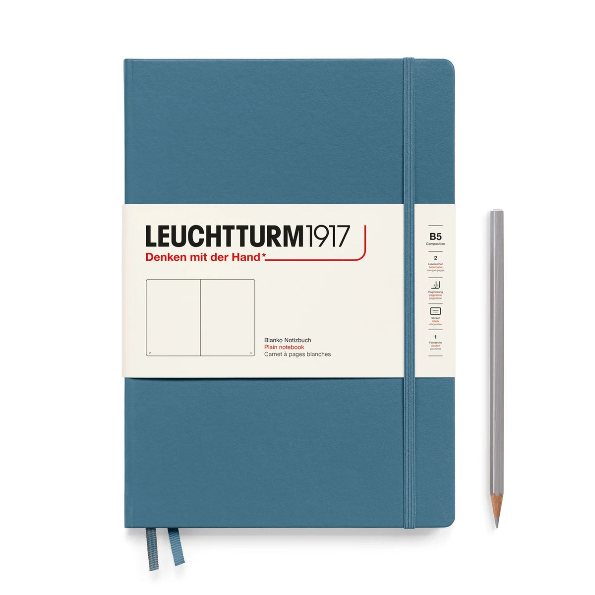 Leuchtturm 1917 Soft Blank Stone Blue B5