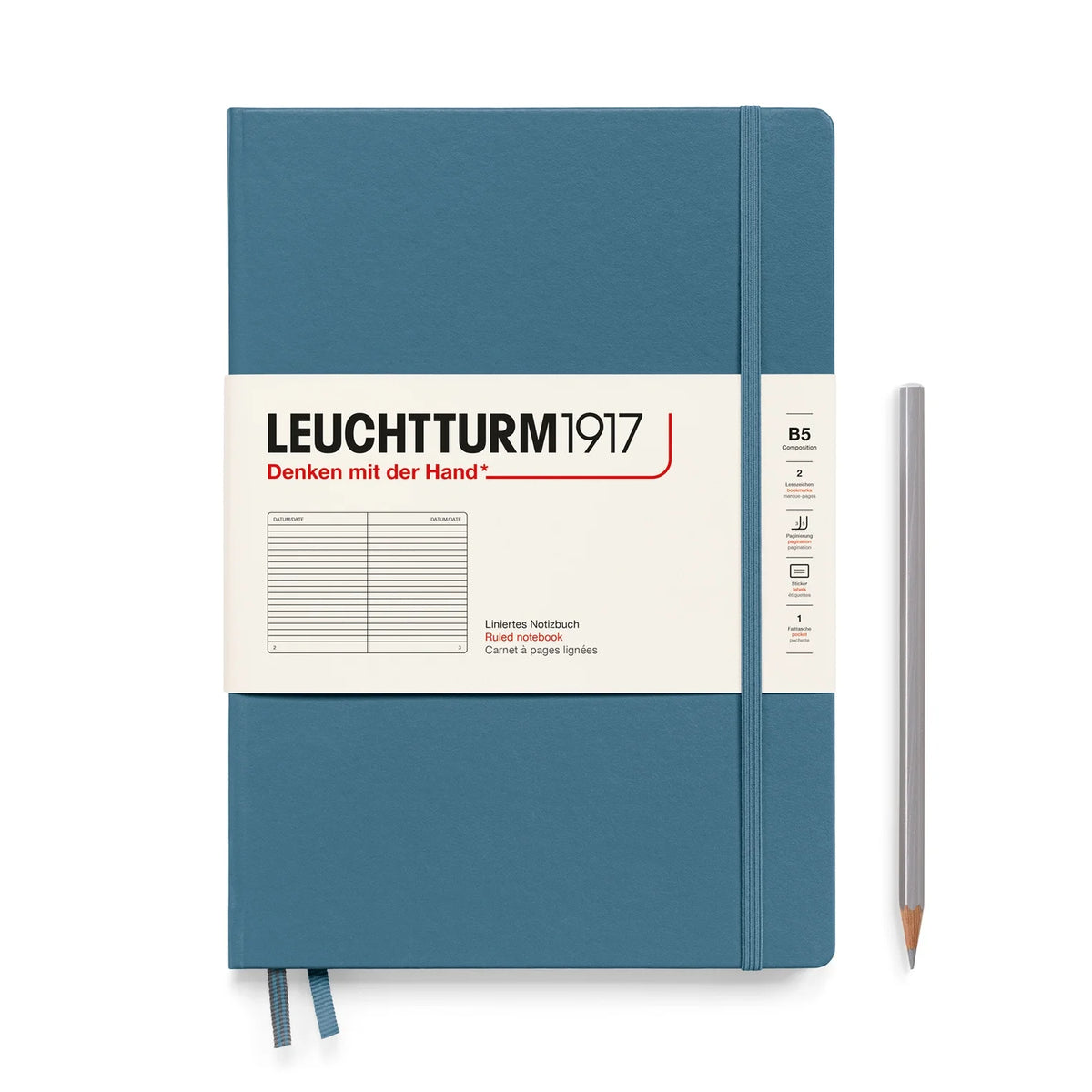 Leuchtturm 1917 Soft Lined Stone Blue B5