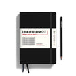 Leuchtturm 1917 A5 Hardcover Notebook Black Grid