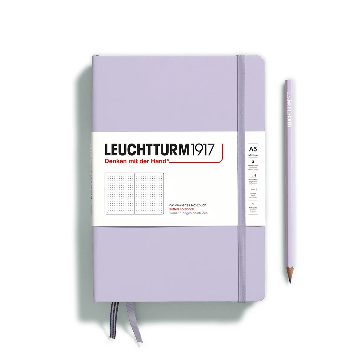 Leuchtturm 1917 A5 Hardcover Notebook Dot Lilac