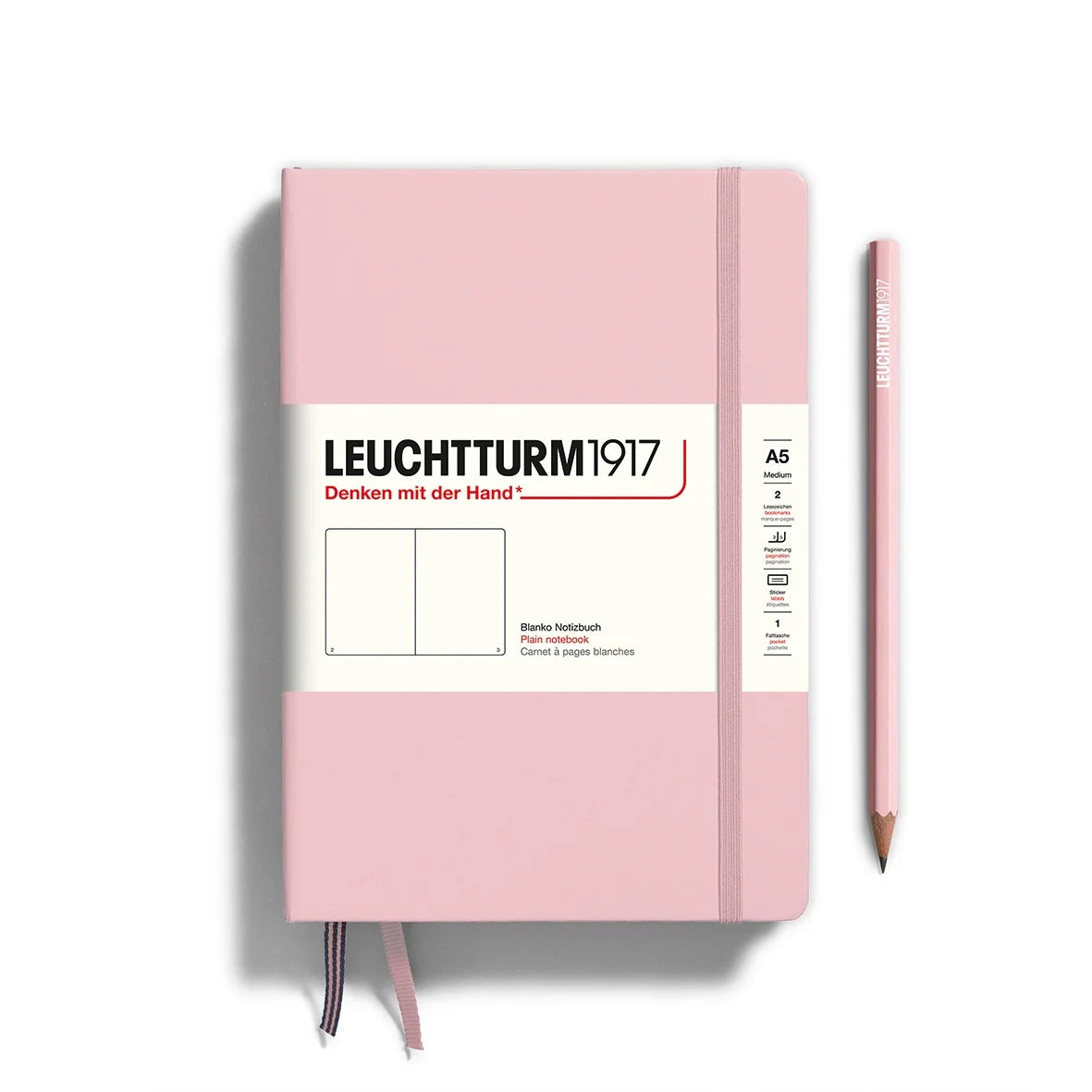 Leuchtturm 1917 A5 Hardcover Notebook Blank Powder