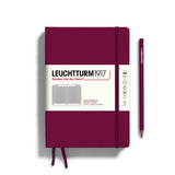Leuchtturm 1917 A5 Hardcover Notebook Grid Port Red