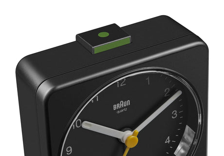 Braun Large Travel Alarm Clock Black Showing Buttons