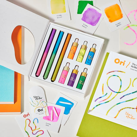 Tom's Studio Ori Refillable Highlighters In Box Open
