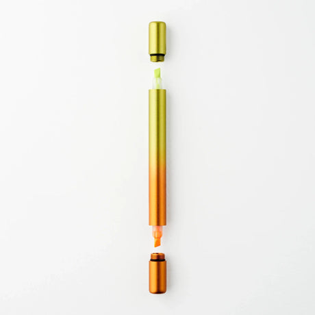 Tom's Studio Ori Refillable Highlighters Yellow and Orange Uncapped