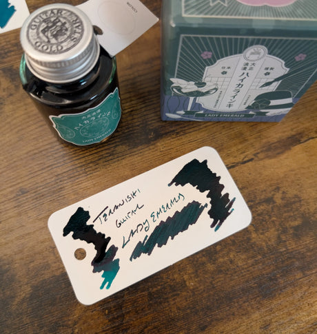 Teranishi Guitar Ink Bottle Lady Emerald Swatch