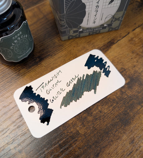 Teranishi Guitar Ink Bottle Gentle Green Swatch